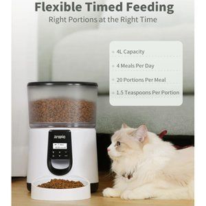 Automatic Cat Feeder, Arspic 4L Auto Cat Food Dispenser